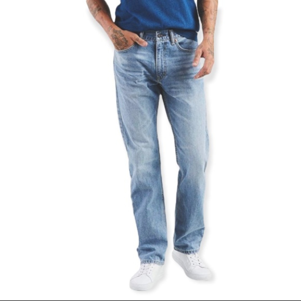 LEVIS 541 34x27 Men’s Jeans (Tag 34x30) Whiskered, Medium/Light Wash